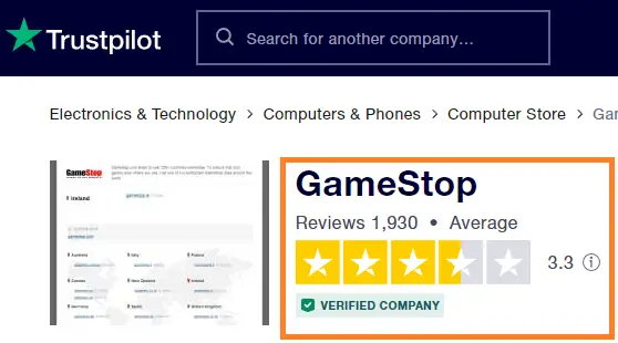 Gamestop reviews on trustpilot