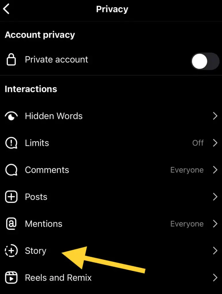Control Instagram story features